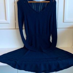 Sweater Dress by Simply Vera Vera Wang, Navy Blue, Size M Medium